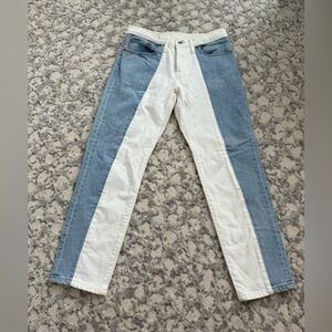 Women’s Levi's Blue and White Straight Jeans